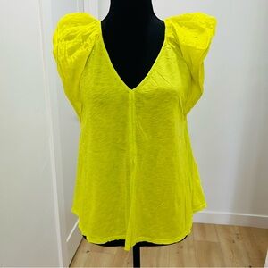 Velvet Puff Sleeve Women's Top